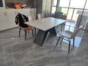 隋巢岩板餐桌极简约现代家用小户型轻奢高端长方形餐桌 隐藏式电磁炉餐桌 1.6m 单餐桌 实拍图