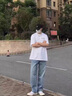 啄木鸟纯棉短袖t恤男士圆领夏季潮流宽松复古港风半袖青少年ins风上衣服 AZ521白色 XL 实拍图