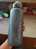 美国tritan耐高温大容量运动水杯男士夏季户外健身水壶塑料瓶 1500ML深灰色（进口Tritan材质） 实拍图