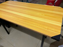 思家丽 折叠桌电脑桌子简易长方形培训摆摊桌子户外学习书桌长条桌IBM桌 黄木纹双层 长120*宽60*高75cm 实拍图