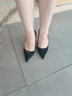 达芙妮高跟鞋女夏季尖头细跟气质单鞋职业工作鞋女鞋子 黑色 38 实拍图