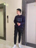 季骆森运动裤男秋冬季纯色棉质保暖加绒加厚裤子男士束脚运动跑步休闲裤 黑色-拉链款【春秋薄款】 M 实拍图