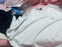 真维斯（Jeanswest）白色打底衫男2025新款春秋重磅纯棉内搭上衣学生圆领长袖T恤男士 白色(自由笔尖胸标) 3XL (体重180-205斤) 实拍图