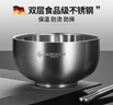 德国博夫曼bauformat304不锈钢碗宝宝吃饭碗家用汤碗甜品儿童韩式深碗带盖碗 成人款13#碗 实拍图