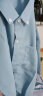 雀之音短袖衬衫男宽松百搭休闲半截袖上衣帅气学生港风五分袖夏季外套 浅蓝色 L110-120斤 实拍图