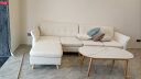 林氏家居现代简约布艺沙发客厅折叠沙发床两用棉麻双人沙发小户型家具1012 仿棉麻米白|2.84m带踏 实拍图