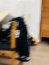 唐可娜儿（DKNY）2024春夏新品V领蝴蝶结撞色边宽松短袖针织连衣裙女装 藏青色 L(165/88A) 晒单实拍图