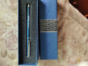 得力（deli） S82金属笔杆重手感0.5水笔签字笔碳素高档男女士中性笔公司礼品笔免费定制logo 宝蓝色外壳+高档礼盒 实拍图
