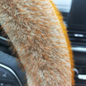 绅创汽车冬季厚毛绒保暖加发热方向盘套冬天汽车紫金貂绒防滑把套适用 【D形】奥迪Q5LQ3Q2L/A4L/A3/A7 米色 实拍图