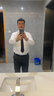 罗蒙西服套装男士商务修身西装男职业正装小西服新郎伴郎结婚礼服外套 灰色双扣【西服+西裤+衬衫】 5XL /195【175-190斤】+7件礼品 实拍图
