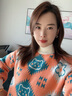 施洛澜 半高领加厚毛衣女士2025秋冬装新款宽松保暖打底衫长袖上衣针织 桔色 均码 建议90-135斤 实拍图