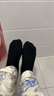 花里家小飞精油防臭袜子抗菌吸汗透气休闲舒适春夏四季男女薄款中筒棉袜 中筒 黑色【除臭抑菌】 5双 实拍图