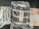 MUJI MUJI 女式 弹力罗纹编织 半高领长袖T恤 BBM02A1A 打底衫 米色条纹 M 实拍图