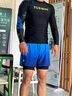 TOSWIM男士泳裤长袖泳衣沙滩冲浪温泉套装防尴尬游泳裤 幽蓝海域XL 实拍图