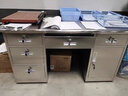 钢老大不锈钢办公桌加厚电脑桌带抽屉工作台无菌实验室桌子医疗操作台 三斗两门（1200*600*750mm） 201材质 实拍图