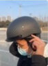 KEAZ摩托车头盔半盔春夏季碳纤维头盔复古四季男女巡航踏板机车安全帽 12K哑黑（茶色镜） M（57-58cm） 晒单实拍图