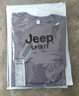 JEEP SPIRIT吉普短袖T恤男纯棉夏季青年男士体恤衫纯色半袖圆领宽松休闲上衣 灰色+黑色 2XL 135斤-155斤 实拍图