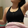 薏凡特（YVETTE） 高强度前拉链女士运动内衣户外运动瑜伽健身文胸E100501A19 09A黑色 M （75A-75D） 实拍图
