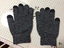 触屏手套男女款拉绒保暖骑行开车防寒针织毛线韩版学生防滑情侣手套 黑白(男款) 均码 实拍图