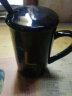 共禾京品马克杯陶瓷杯子咖啡杯情侣茶杯男女大容量380ml 带勺带盖(黑色) 晒单实拍图