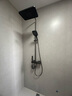 派菲娅奶油风恒温淋浴花洒套装家用沐浴全套钢琴花洒卫浴全铜龙头淋浴器 【玻璃-恒温数显】枪灰方 实拍图