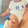婧麒清华北大婴儿衣服夏季薄款包屁衣纯棉宝宝三角连体衣夏装两件装 短袖-清华【蓝色+红色】 90cm 实拍图