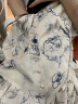 VKHV品牌碎花连衣裙女夏季2024新款法式复古水墨画收腰短袖裙子 米色 XL 晒单实拍图