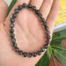 玉有情黑发晶手链男女款水晶玛瑙佛珠手串本命年蛇年礼物送男友女友家人 珠子直径6-7MM+鉴定证书 实拍图