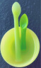 Olababy 欧拉宝贝儿童绿芽硅胶餐勺叉蒸煮两用辅食碗婴幼儿喂养餐具 硅胶短勺(单包装)30101 实拍图