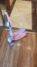 COOKSS 滑板车儿童玩具2-3-6-12岁可坐宝宝三轮滑滑车小孩童车踏板车 樱花粉【悍马轮音乐灯光可折叠】 实拍图