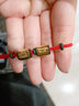 灰鱼红绳手绳编织绳男女情侣款手链送礼物饰品龙年金色欧美时尚学生 (幸运红) 金色扣 M 实拍图