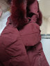 雪中飞秋冬新款女士羽绒服狐狸大毛领保暖新中式女士短款连帽羽绒服女 红色|1235 2XL 180/100A 实拍图
