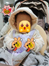 巴拉巴拉连体衣婴儿衣服秋冬装外出抱衣哈衣爬服造型连帽 粉紫70023 80cm 实拍图