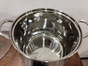 FASSON 【德国】汤锅304不锈钢加厚复底家用商用大汤锅煲汤拉面熬粥蒸煮炖锅大容量高汤锅电磁炉燃 特厚复底30cm(食品级) 实拍图