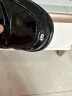 百思图（BASTO）24春商场新款真皮高级感英伦漆皮乐福小皮鞋女单鞋KA816AA4 黑色 38 晒单实拍图