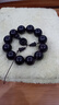 玄同黑檀紫光檀小孔顺纹佛珠文玩手串时尚男女款念珠手链 时来运转款 珠径2.0cm*12颗 实拍图