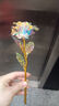 七彩炫光玫瑰花星空彩金浪漫情人节送老婆女友闺蜜生日礼物金箔 彩金紫玫瑰花 【送它一朵永不凋零的爱意玫瑰】 实拍图