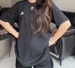 adidas情侣休闲纯棉上衣圆领短袖T恤男女夏季阿迪达斯官方轻运动 黑色 XS 实拍图
