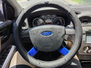 JZCP福特锐界方向盘套真皮领界电马蒙迪欧探险者锐际金牛座领裕车把套 经典黑 带车标 实拍图