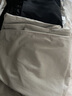 都美姿休闲裤男秋季简约运动潮流百搭弹力宽松显瘦系带免烫小脚九分裤男 灰色+黑色 2XL 实拍图