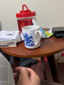泥之恋 景德镇陶瓷器茶杯带盖陶瓷大水杯45%以上骨粉骨瓷会议杯办公杯子 青花牡丹 一个 实拍图