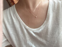 WithLove经典四爪钻石项链单钻吊坠女18K金锁骨套链 送女友礼物 期待 9分/黄18K金 实拍图