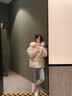 欧迪惠羽绒棉服女加厚2026年新款冬季连帽棉衣女短款学生羽棉袄绒服外套 米白色 S 实拍图