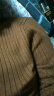 法国KJ保暖内衣女加绒加厚保暖毛衣圆领套头针织韩版修身长袖短款女士打底衫冬季新款高弹性保暖上衣 焦糖加绒 L（105-135斤） 实拍图