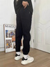 啄木鸟休闲裤男2025秋冬新款加绒加厚束脚裤男宽松百搭男士九分裤子男裤 8005黑色常规 XL 建议120-145斤 实拍图