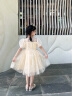 奥蒙威（AOMENGWEI）女童礼服儿童生日公主蓬蓬裙夏季主持钢琴演出服YJ-923香槟色130 晒单实拍图