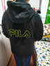 FILA斐乐官方女装外套秋季上衣多彩潮流加绒保暖开衫连帽小熊外套 正黑色-F51W138599FBK(加绒) 180/96A/XXL 实拍图