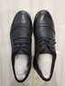零度Zero皮鞋男商务正装鞋增高6cm男士新款休闲鞋大头皮鞋宽头德比鞋 黑色 37 实拍图