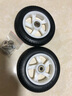 SDFFKOS购物车轮子买菜车小拖车小拉车轮子手拉车轱辘配件橡胶减震轮子 强悍橡胶轮双轴承15厘米一对 实拍图