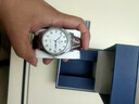 钻石男士手表男生运动石英百搭简约指针防水情侣表石英表 6120白壳-棕带 实拍图